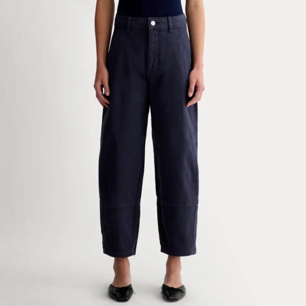 Everlane The Utility Barrel Pant Navy Blue Size 6 Tall NWT